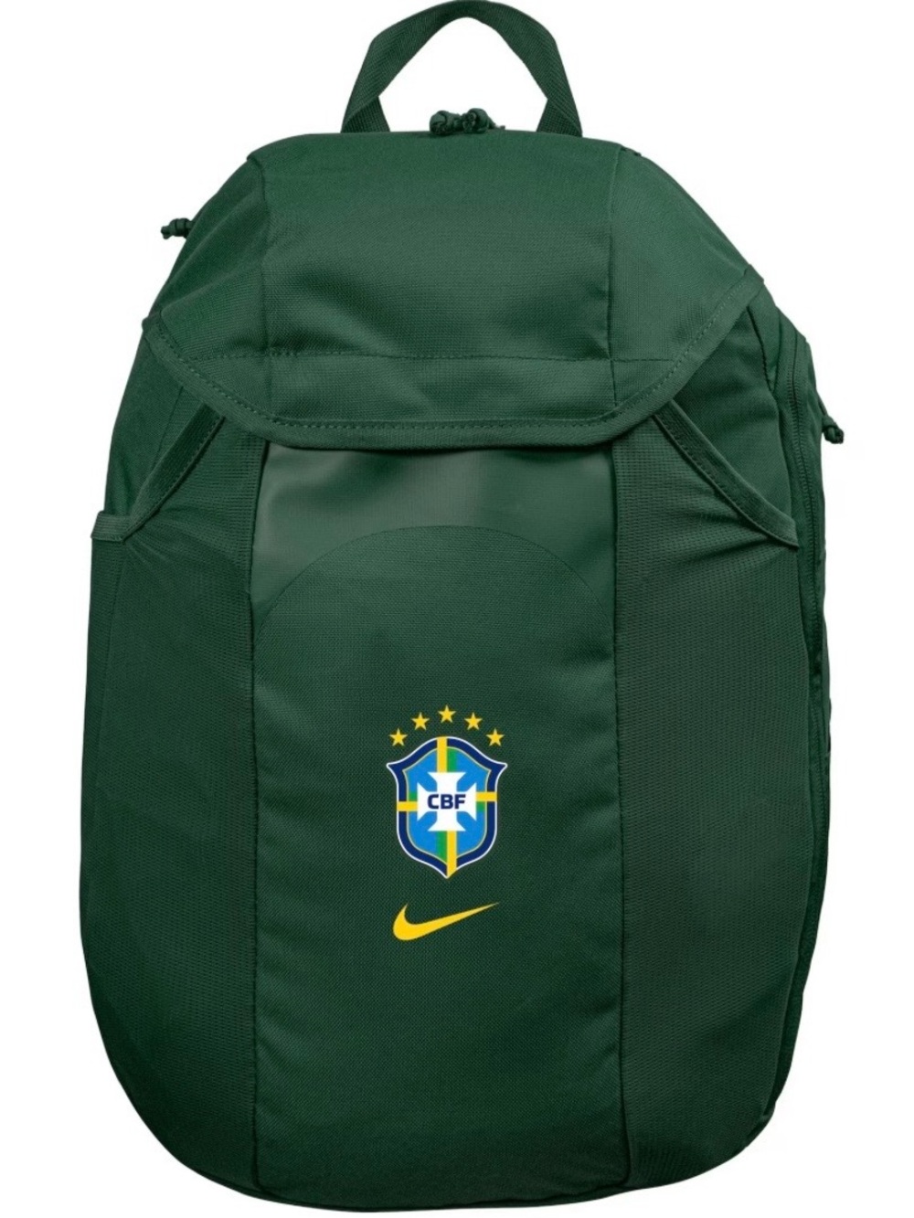 Nike Men's Green Brazil Crest Backpack with Yellow Accents